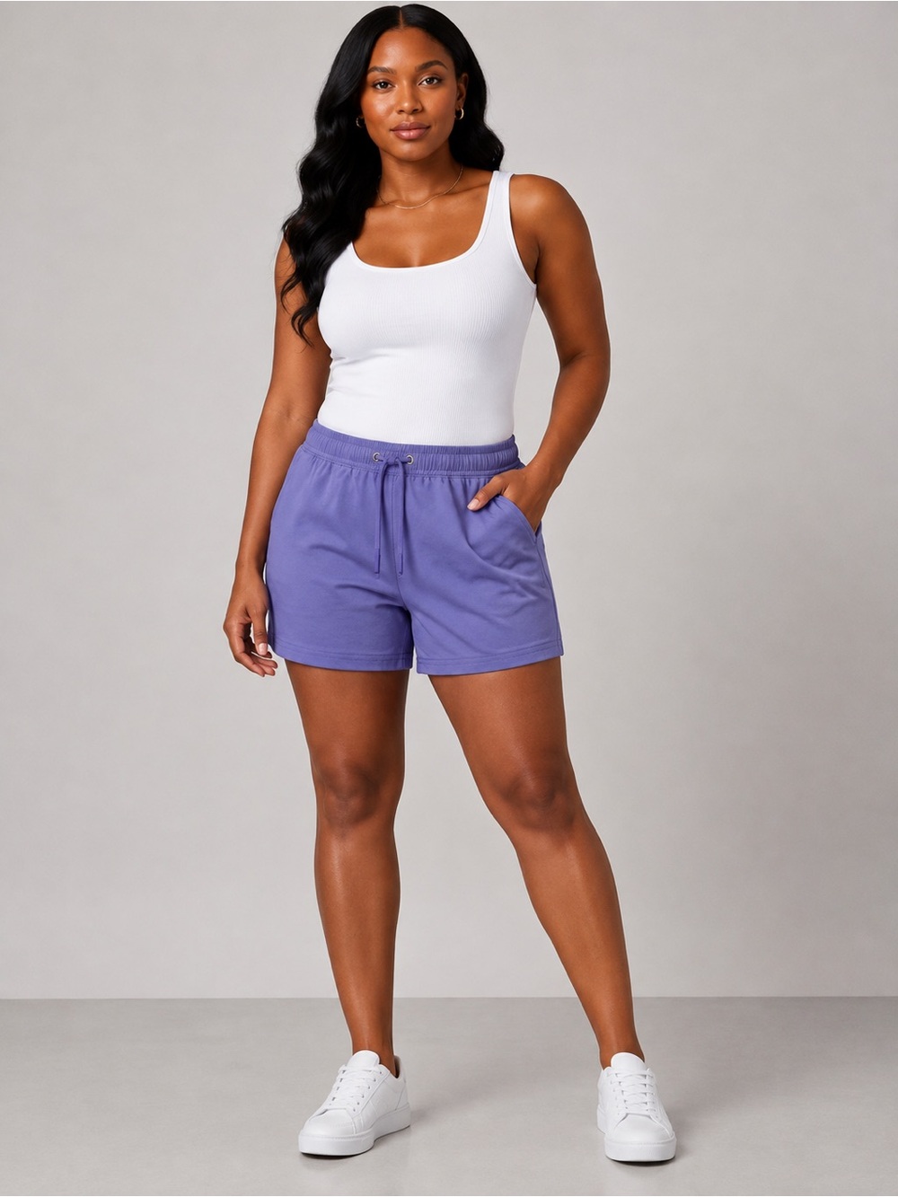 BAMBOO Lavender Drawstring Women’s Shorts